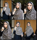 شال حصیری دور ریش پلنگی مجلسی