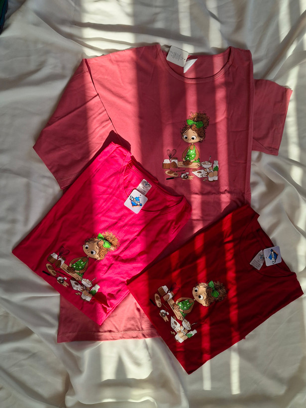 تیشرت نخ پنبه سوپر قواره دار سایز 5XL زنانه