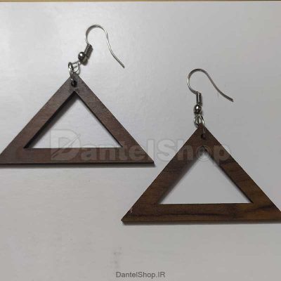 گوشواره چوبی مثلثی
